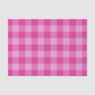 Bubblegum Pink Bright Tartan Kariertes Muster druc Seidenpapier