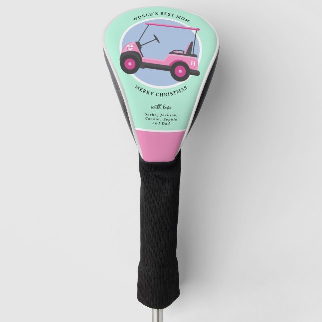 Bubblegum Pink Golf Cart Mama Headcover (Vorderseite)