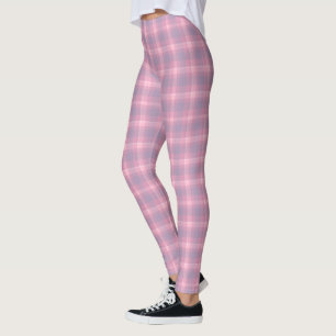 Bubblegum Pink Kariert Leggings