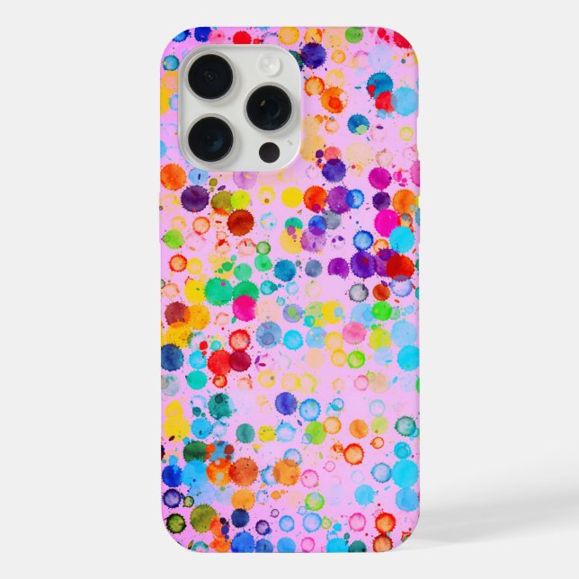 Bubblegum Polka Dot Pixly Case Mate iPhone Case Hülle (Rückseite)