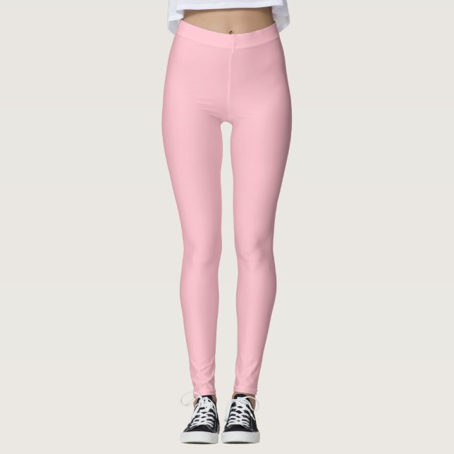 Bubblegum Rosa Farbe Leggings (Vorderseite)