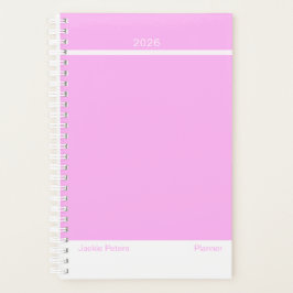 Bubblegum-Rosa Minimalistischer Planer