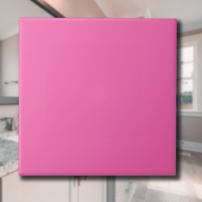 Bubblegum Rose Solid Color | Klassisches Elegant Fliese (Von Creator hochgeladen)