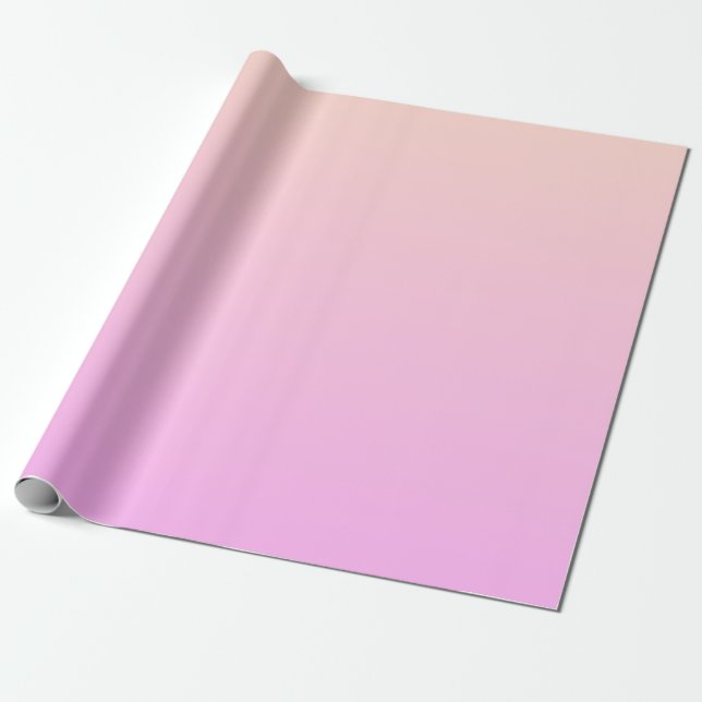 Bubblegum & Soft Peach Ombre Wrapping Paper Geschenkpapier (Ungerollt)
