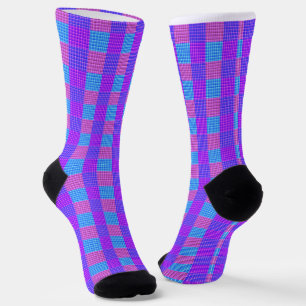 Bubblegum Tartan Print, Socken