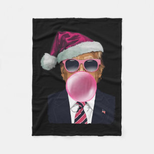 Bubblegum Trump blasen Blase Gum Weihnachts Pink Fleecedecke
