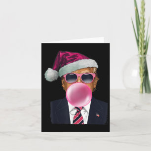 Bubblegum Trump blasen Blase Gum Weihnachts Pink Karte