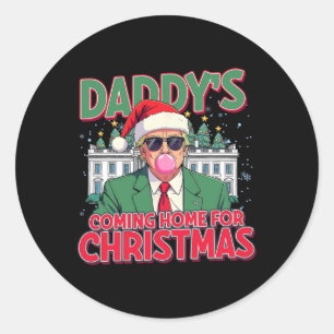 Bubblegum Trump blasen Blase Gum Weihnachts Pink Runder Aufkleber