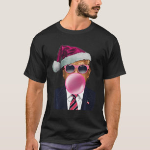 Bubblegum Trump blasen Blase Gum Weihnachts Pink T-Shirt