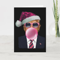 Bubblegum Trump bläst Bubble Gum Weihnachten Pink