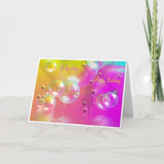 Bubbleocean - Happy Birthday Niece Karte