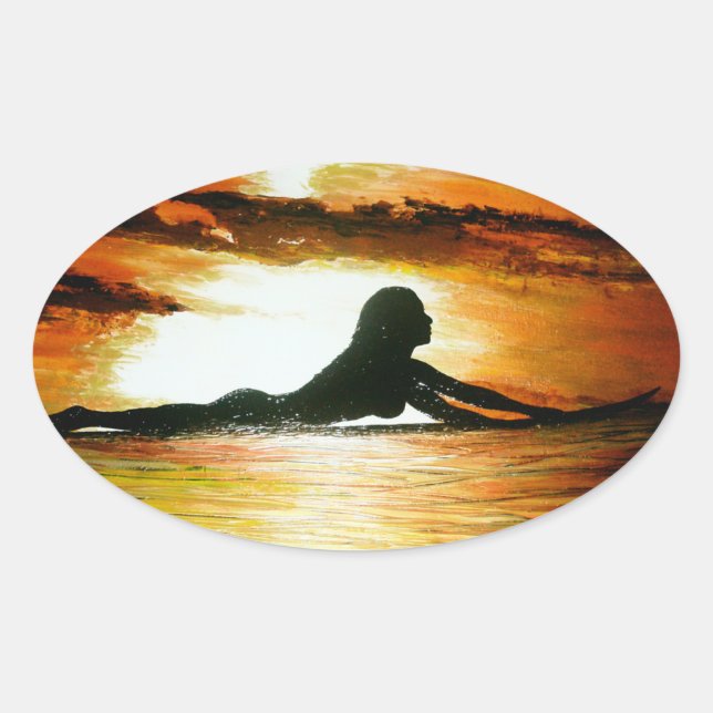 Bubblepazifische Autoaufkleber, letzter Anruf Ovaler Aufkleber (Vorderseite)