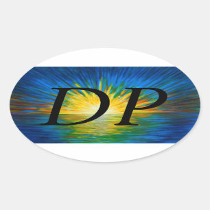 Bubblepazifische Autoaufkleber, Wasserreflektion Ovaler Aufkleber