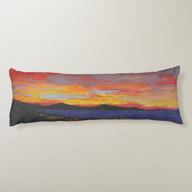 Bubblepazifische Kissen, auf beiden Seiten gleich. Seitenschläferkissen (Rückseite)