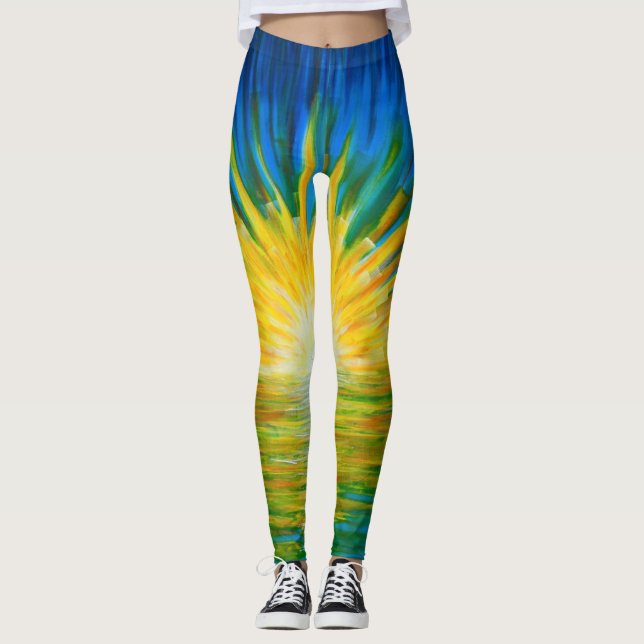 Bubblepazifische Leggings (Vorderseite)