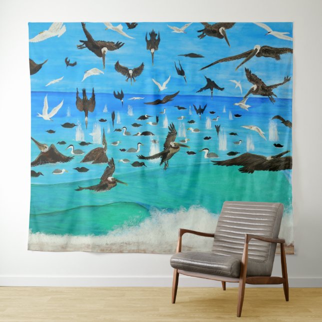 Bubblepazifische Wandtapeten Wandteppich (Beispiel (Horizontal))