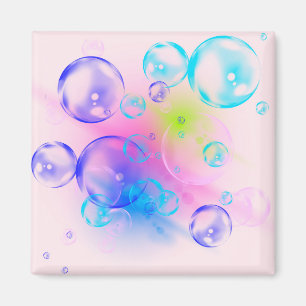 BUBBLES - Abstraktes Bild des Fraktals Kunst - Magnet