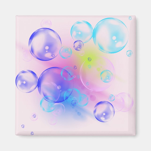 BUBBLES - Abstraktes Bild des Fraktals Kunst - Magnet (Vorne)