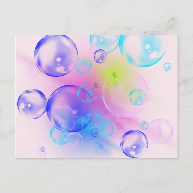 BUBBLES - Abstraktes Bild des Fraktals Kunst - Postkarte (Vorderseite)