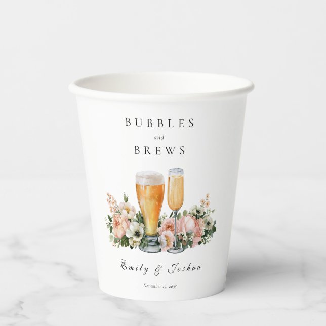 Bubbles and Brews Paarschauer Pappbecher (Vorderseite)