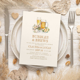 Bubbles Brautpaar Hochzeitsshower-Einladung Einladung