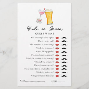 Bubbles & Brew 'Guess Who' Showspiel