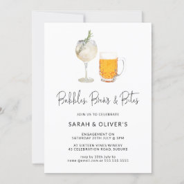 Bubbles & Brews Verlobung Einladung