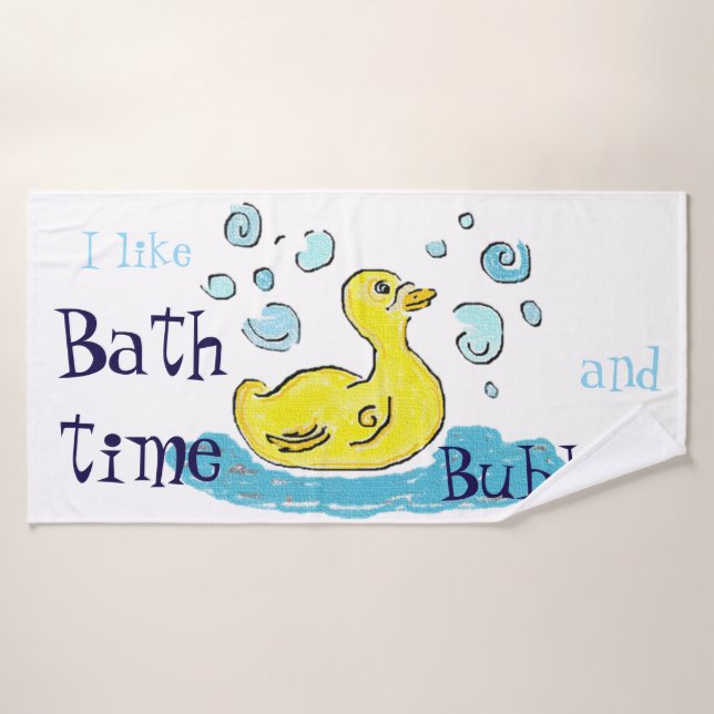Bubbles Ente und Bad Badehandtuch (Badehandtuch)