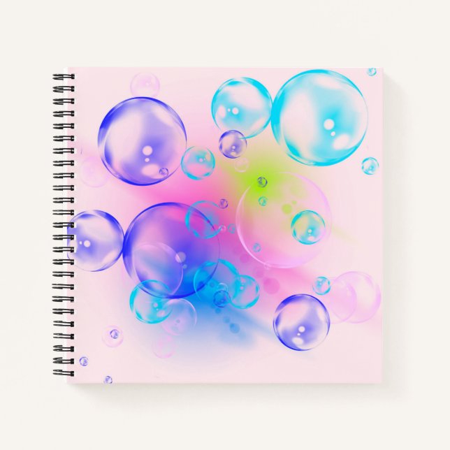 BUBBLES - Farbige Blasen für Kinder - Notizbuch (Vorderseite)