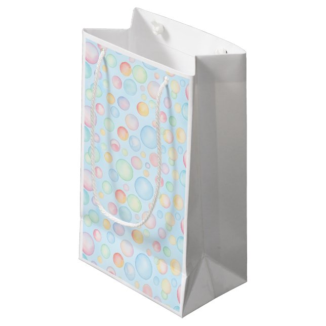 Bubbles & Fins Kindergeburtstagsblasen Kleine Geschenktüte (Vorderseite Schrägansicht)