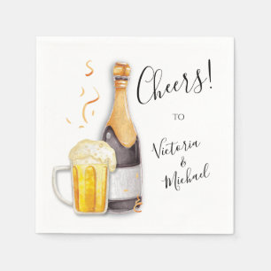 Bubbles und Brauchef Champagne & Biere Serviette