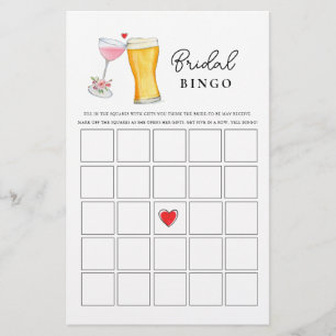 Bubbles und Brew Couple's Shower Bingo Games