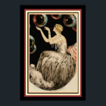 "Bubbles" von Louis Icart 13 x 19 Art Deco Poster<br><div class="desc">Schönes Art DecoPiece von Louis Icart mit dem Titel "Bubbles" 13 x 19</div>