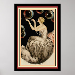 "Bubbles" von Louis Icart 13 x 19 Art Deco Poster