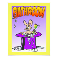 Bubbling Bunny Bad Poster Kruste. Grenzfarbe