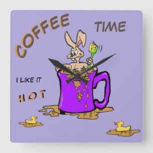 Bubbling Bunny Coffee Lover Cust. Uhr