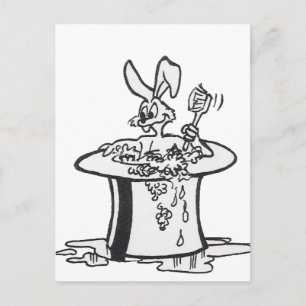 Bubbling Bunny Coloring Plate Postkarte