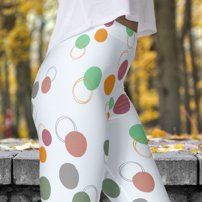 Bubbly Alice Blue Bubbles Muster Leggings (Bubbly Bubbles on Alice Blue Leggings)