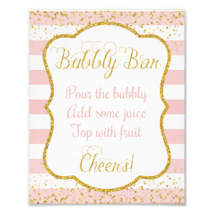Bubbly Bar Sign ・ Brautparty 8 x 10 Print Fotodruck