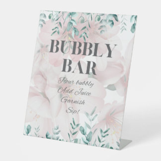 Bubbly Bar Sign - Veranstaltungen für Hochzeiten Sockelschild
