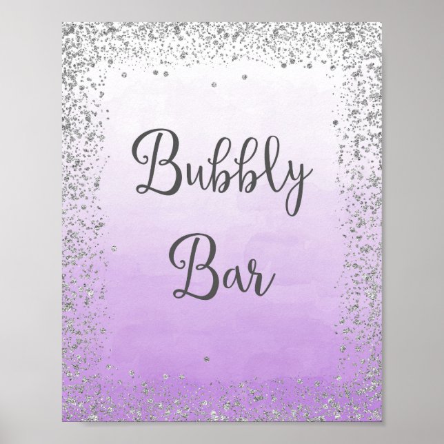 Bubbly Bar Wedding Poster Print (Vorne)