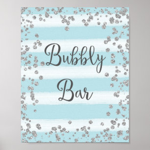 Bubbly Bar Wedding Poster Print