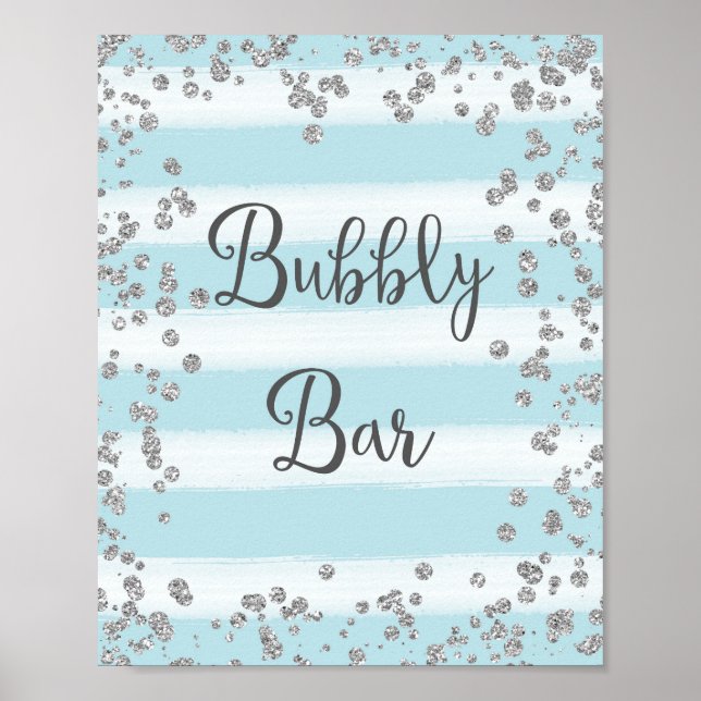 Bubbly Bar Wedding Poster Print (Vorne)