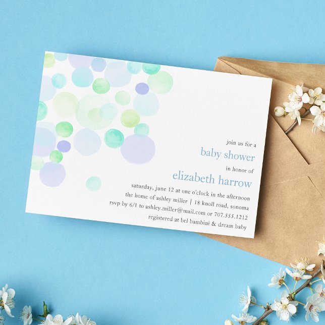 Bubbly Blue | Einladung der Babydusche (Von Creator hochgeladen)