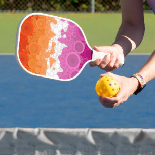 Bubbly Bohemisch Groovy Abstrakt Lesbian Pride Fla Pickleball Schläger