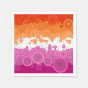 Bubbly Bohemisch Groovy Abstrakt Lesbian Pride Fla Serviette