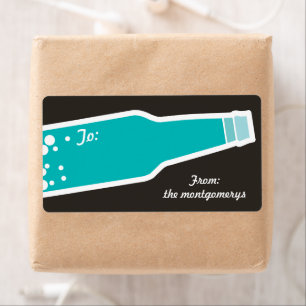 Bubbly Bottle New Year - Holiday - Aufkleber