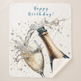 Bubbly champagne Happy Birthday Sherpadecke