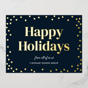 Bubbly Chef FOIL Business Holiday Postcard Folie Einladungspostkarte