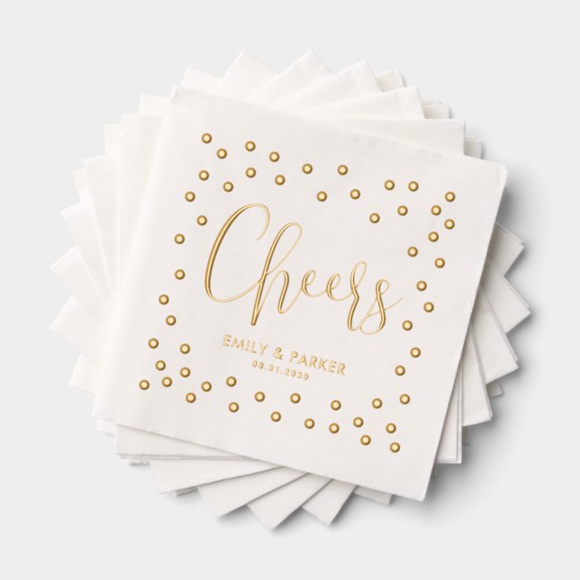 Bubbly Chef Wedding Holiday Party Foil Napkins Servietten Mit Folie (Insitu (Gestapelt))